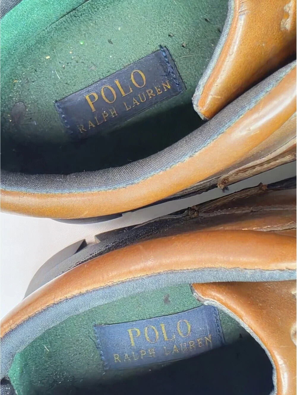 Polo Ralph Lauren Hardy II Brown Black Leather Duck Boots Shoes Mens Size 12 D